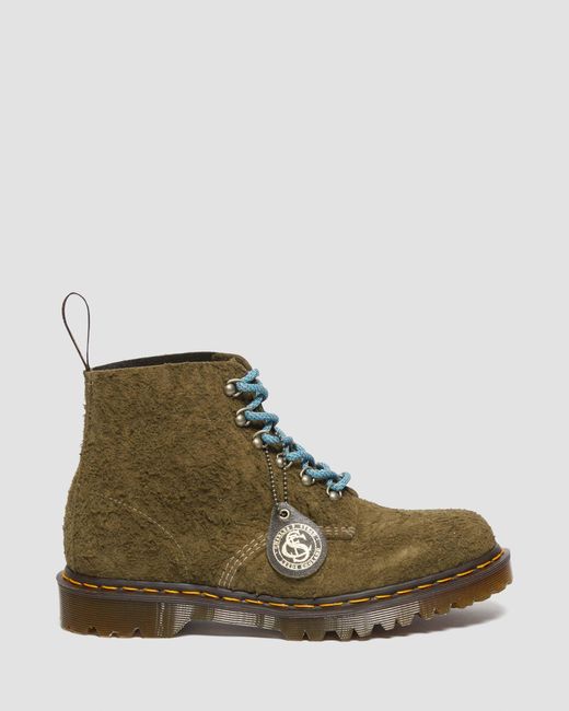 Dr. Martens 101 Made In England Hardware Suede Ankle Boots in Green | Lyst