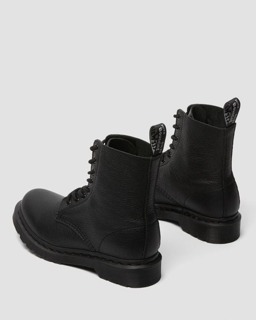 1460 pascal mono virginia pelle stivaletti nero di Dr. Martens in Black