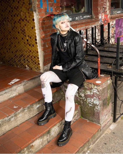 Dr. Martens Unisex Jadon Boot Smooth Leather Platforms Black