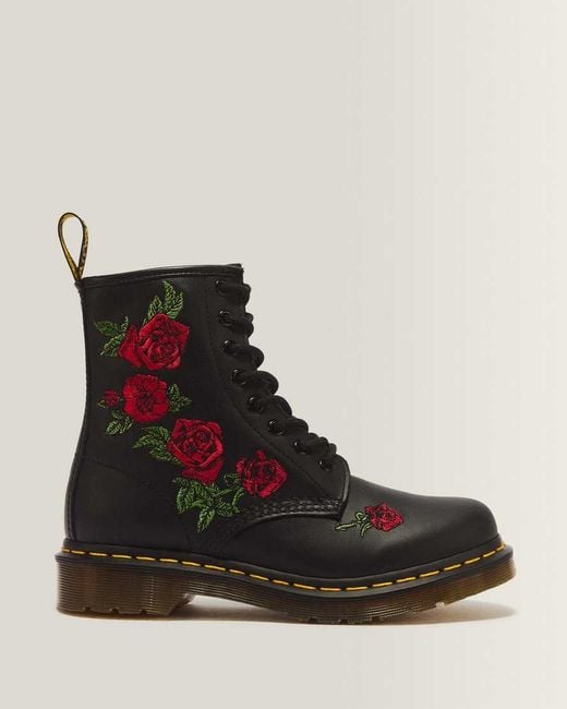 Dr. Martens Multicolor 1460 Leather Lace-Up Boots (Decayed Roses) Boots