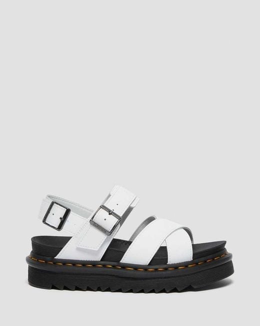 Dr. Martens White Voss Ii Athena Leather Sandals