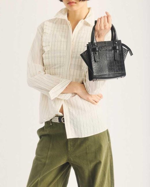 Dr. Martens Black X-Small Croc Emboss Leather Tote Bag