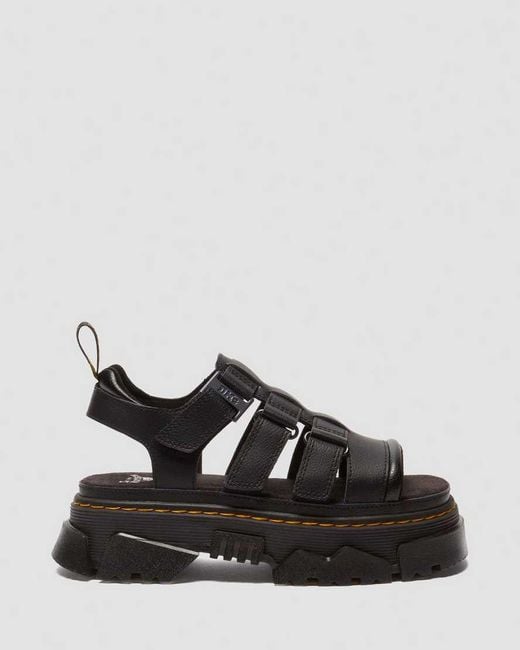 Dr. Martens Black Mattison 3 Strap Sandals