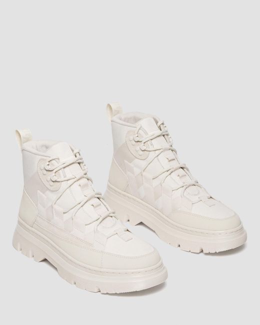 Dr. Martens White Boury Utility Boots for men