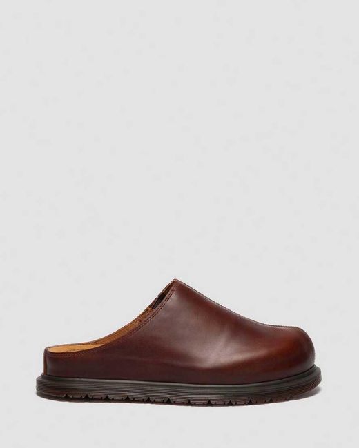 Dr. Martens Brown San Leather Mules for men