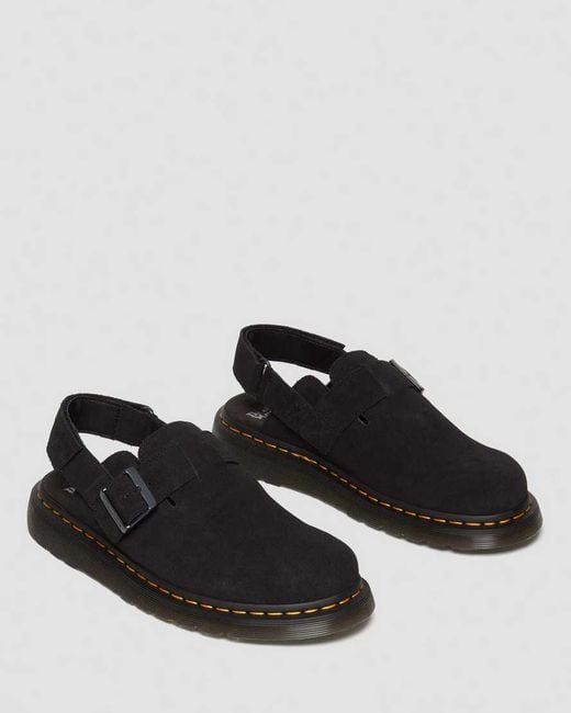 Dr. Martens Black Jorge Ii Suede Mules for men
