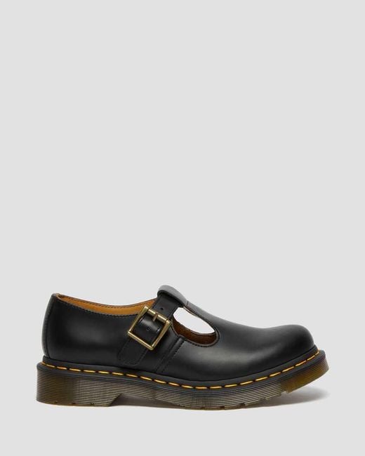 Dr. Martens Black Polley Smooth Mary Jane Shoes