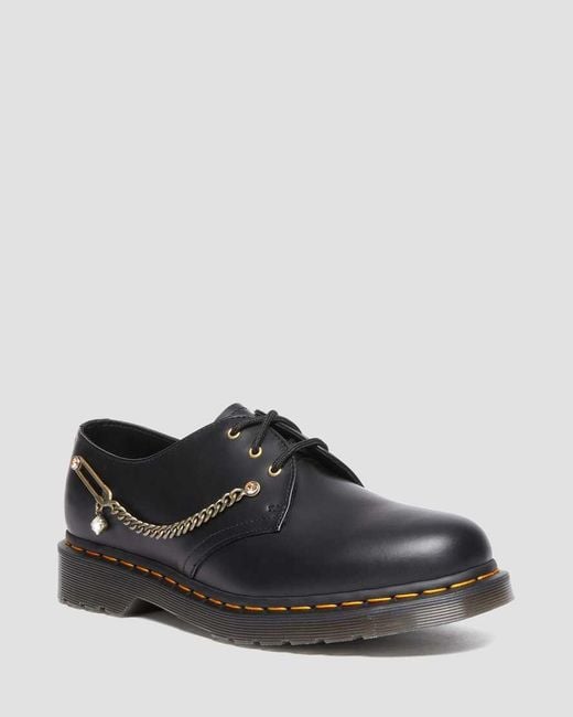 Dr. Martens Black Smooth Leather 1461 ​Embellished With Crystals From Swarovski Shoes for men