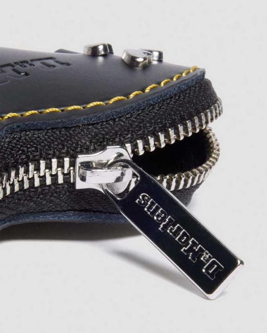 Dr. Martens White Leather Heart Shaped Key Ring Purse