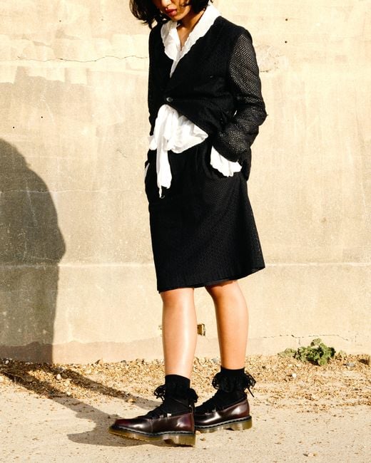 Dr. Martens Black Elphie Ii Leather Ballet Flats Shoes