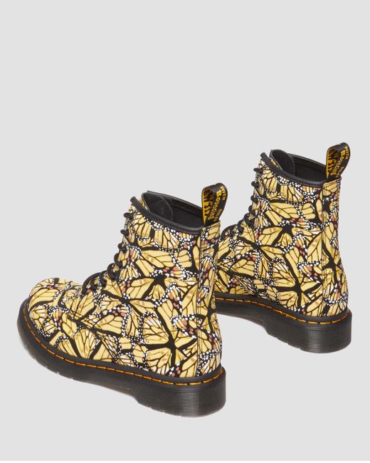 Dr. Martens Multicolor 1460 Butterfly Print Suede Lace Up Boots