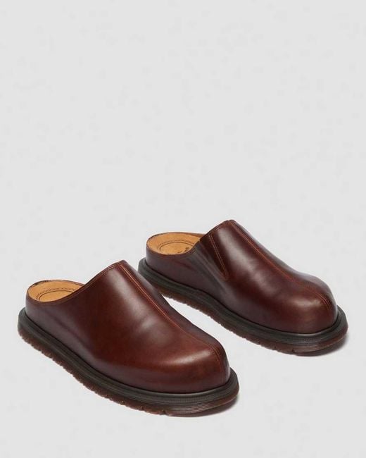 Dr. Martens Brown San Leather Mules for men
