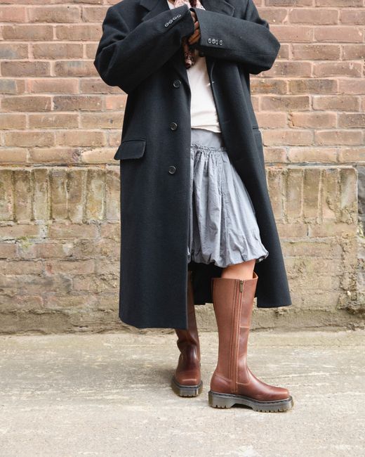 【Dr.Martens】 Amaayah Hi ★ Black & Brown Dr. Martens Amaayah Knee-High Boots | Anthropologie