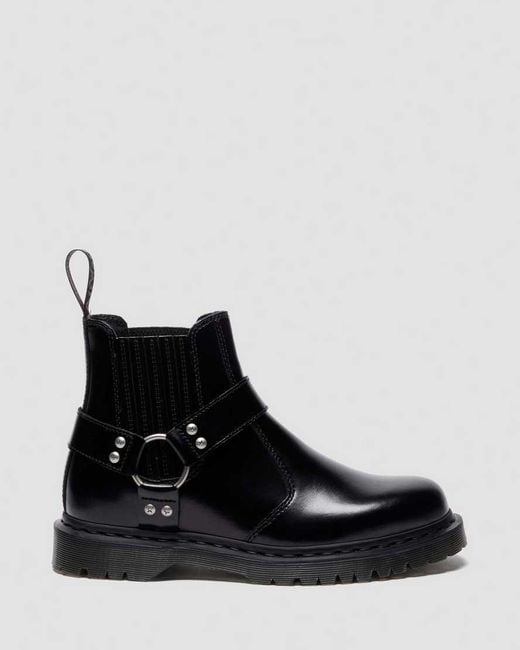 Dr. Martens Black 2976 Harness Analine Leather Chelsea Boots