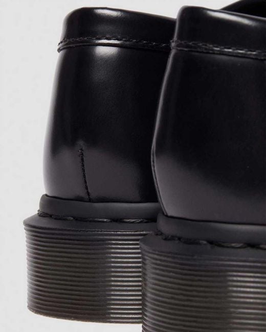 Dr. Martens Black Adrian Snaffle Smooth Leather Tassel Loafers for men