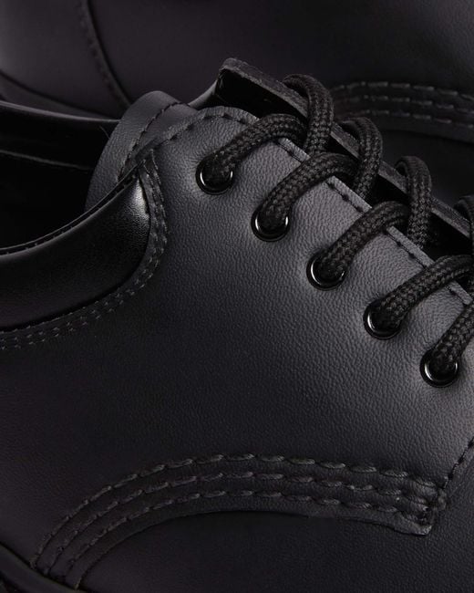 Dr. Martens Black Vegan 8053 Quad Mono Leather Shoes for men