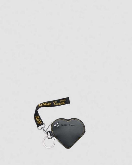 Dr. Martens White Leather Heart Shaped Key Ring Purse