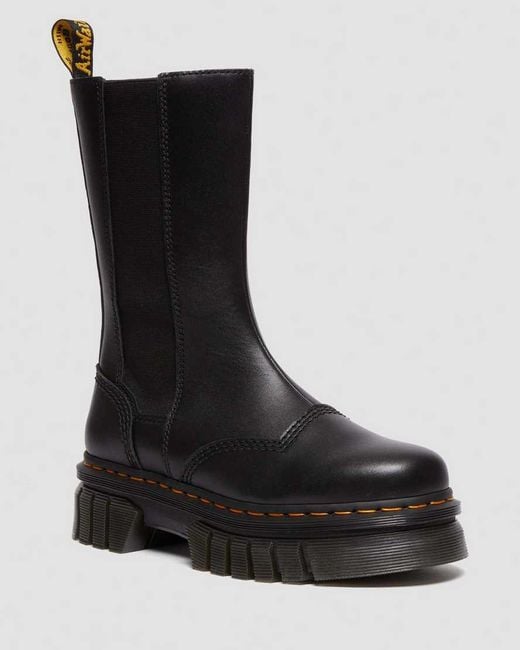 Dr. Martens Black Leather Audrick Tall Chelsea Boots