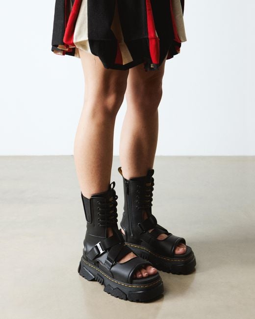 Dr. Martens Mattison Leather Gladiator Sandals in Black | Lyst Dr. Martens Mattison Leather Gladiator Sandals in Black | Lyst
