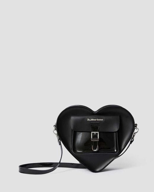 Dr. Martens Black Leather Heart Shaped Bag