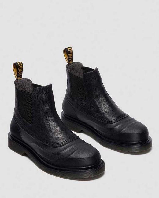 Dr. Martens Black 2976 Sub Leather Chelsea Boots for men