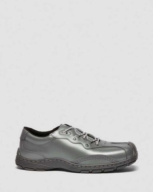 Dr. Martens Gray Aurix Satin Finish Leather 5I Shoes for men