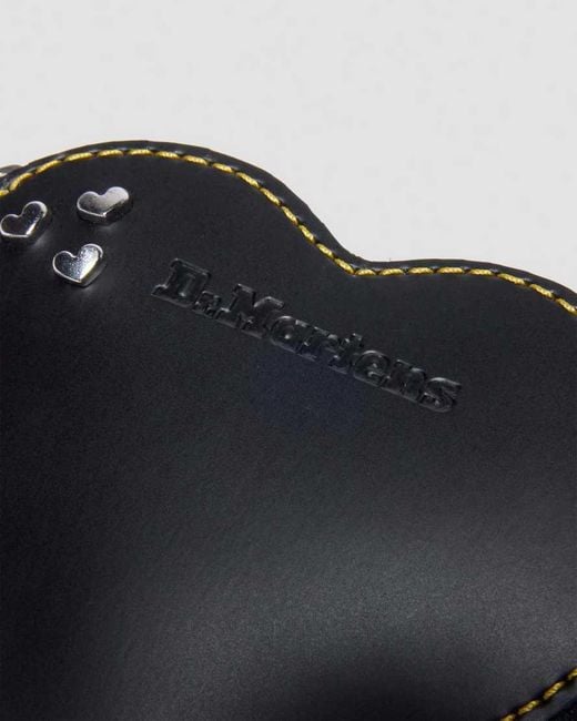 Dr. Martens White Leather Heart Shaped Key Ring Purse