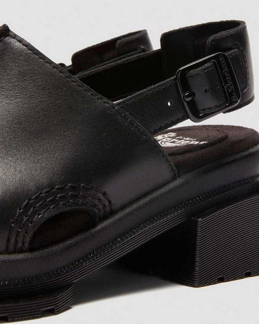 Dr. Martens Black Maybole Wanama Leather Sandals