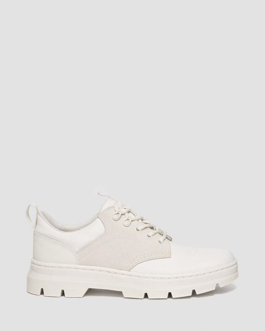 Dr. Martens White Reeder Suede & Poly Utility Shoes for men