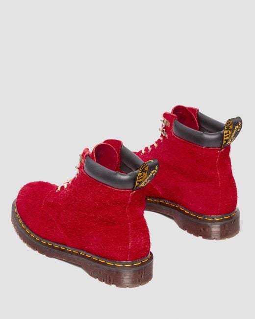 Dr. Martens Red 939 Ben Suede Padded Collar Lace Up Boots for men