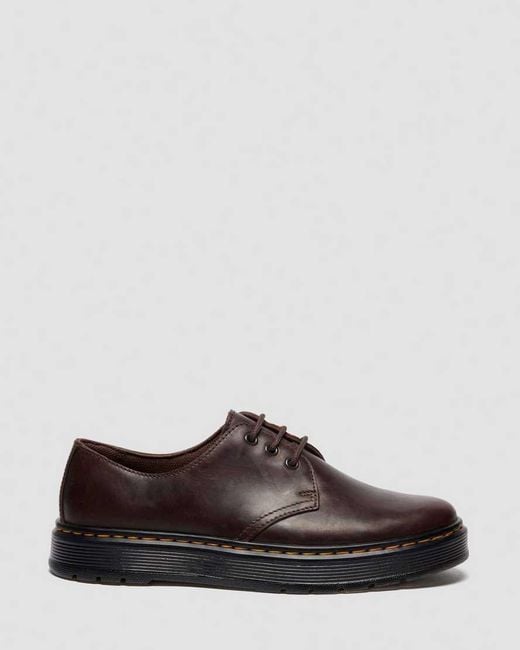 Dr. Martens Brown Brookline Lo Crazy Horse Leather Shoes for men
