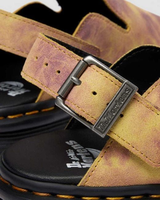 Dr. Martens Zebzag Wildleder Casual Slingback Plateau Mules in Yellow für Herren