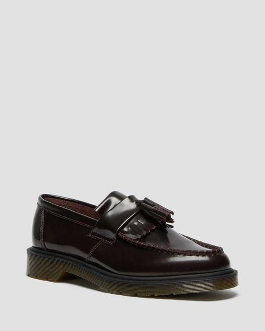 Dr. Martens Black Adrian Arcadia Leather Tassel Loafers for men