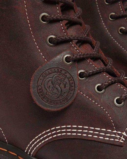 Dr. Martens Brown 1460 Made In England Wax Commander Lace Up Boots for men