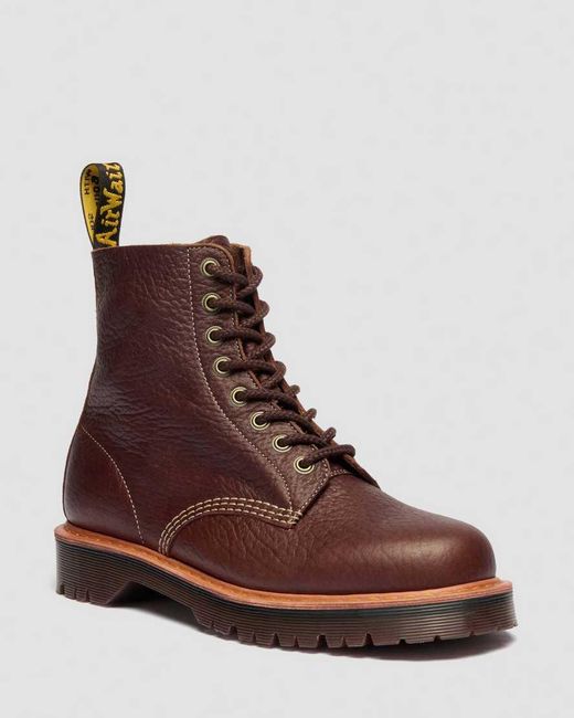 Dr. Martens Brown 1460 Wild Grain Leather Boots for men