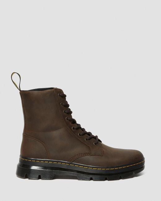 Dr. Martens Combs Crazy Horse Leather Casual Boots in Brown for Men - Lyst