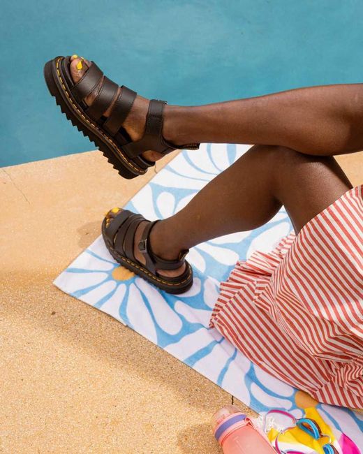Dr. Martens Black Dr. Martens Blaire Athena Leather Sandals