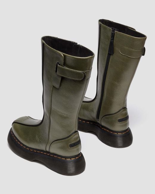 Botas buzz hi de piel eclipse Dr. Martens de color Green