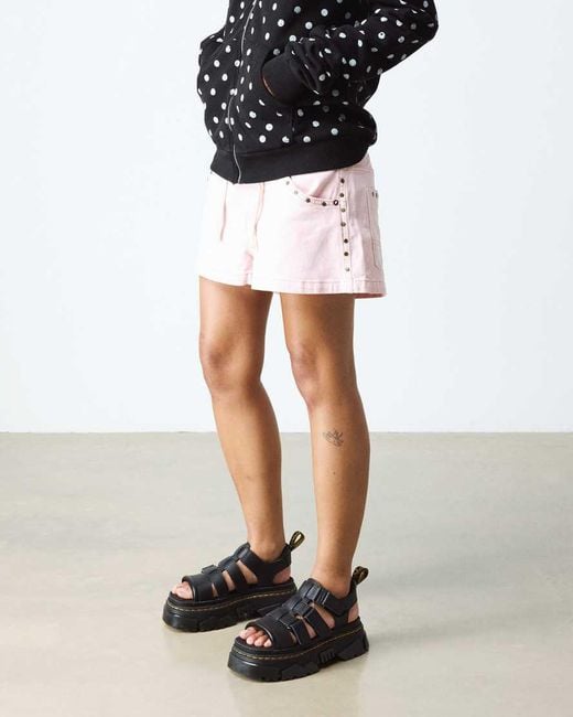 Dr. Martens Black Mattison 3 Strap Sandals
