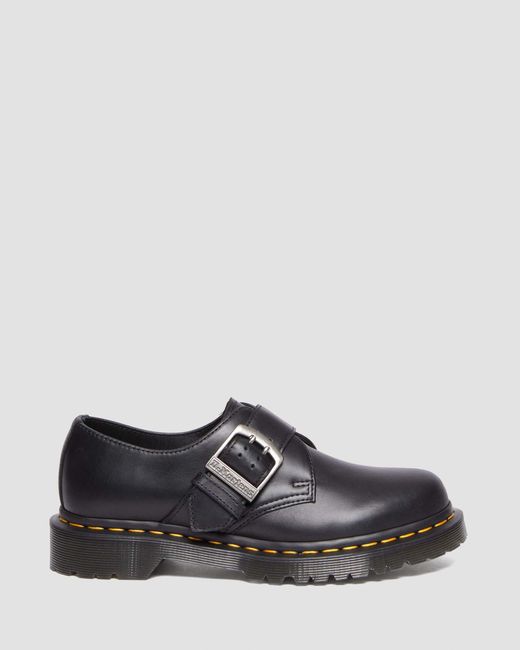 Dr. Martens 1461 Buckle Pull Up Leather Oxford Shoes in Black | Lyst