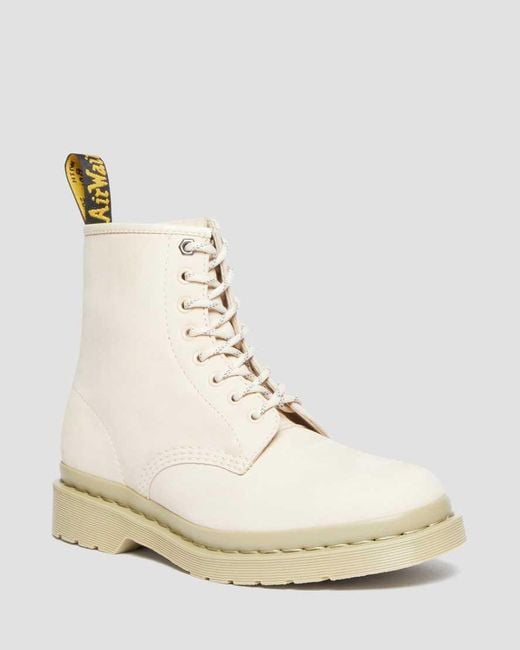 Dr. Martens Natural 1460 Mono Milled Nubuck Leather Lace Up Boots