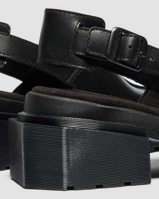 Dr. Martens Black Maybole Square Toe Leather Mules