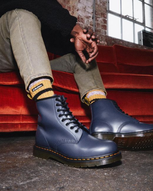 dr martens blue smooth