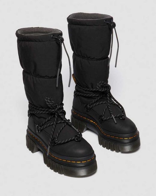 Dr. Martens Black Audrick Hi Puffer Boots