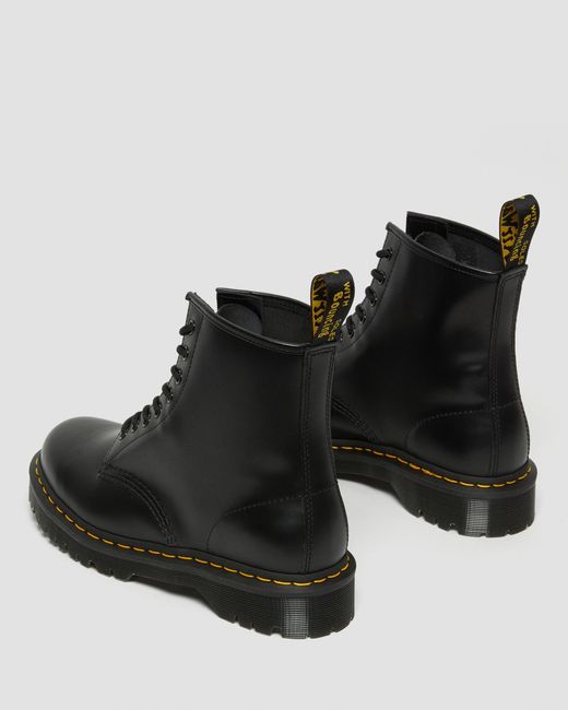 Black 101 ys botas cuero liso Dr. Martens de hombre