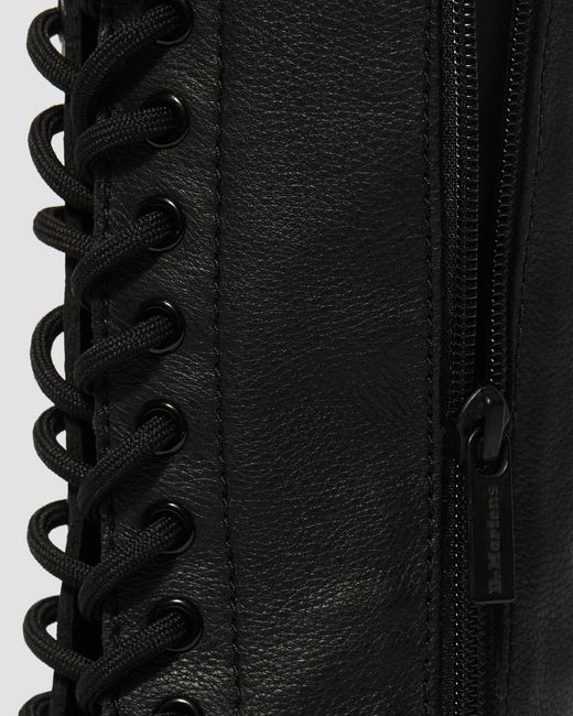 Dr. Martens Black 1b60 Bex Pisa Leather Knee High Boots