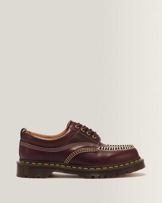 Dr. Martens Brown Lowell Leather Moc Toe Shoes for men