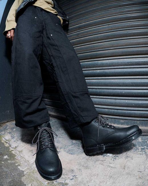 Dr. Martens Black Leather 939 Padded Collar Ankle Boots for men