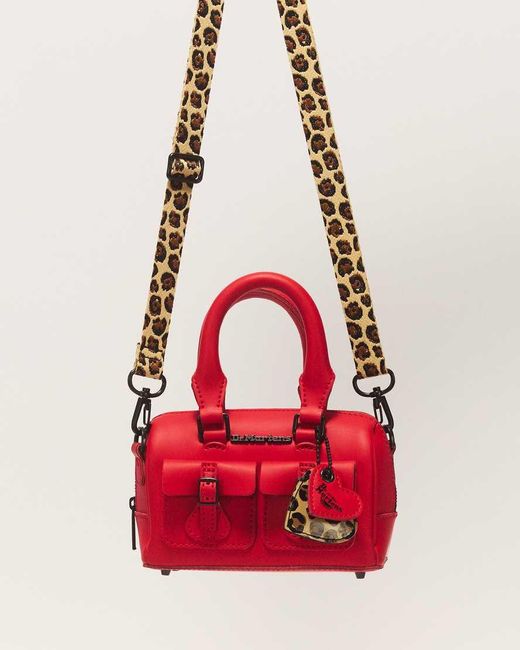 Dr. Martens Red Mini Top Handle Kiev Leather Bag