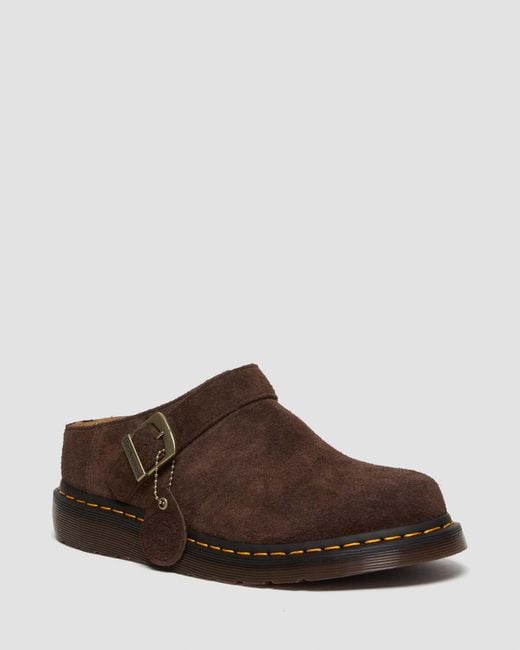 Dr. Martens Brown Isham Desert Oasis Suede Mules Shoes for men